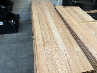 Ca. 100x Halfhouts, dakbeschot, douglas, 500cm lang